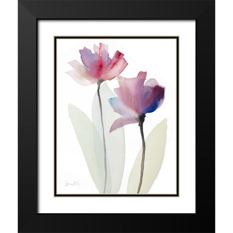 Double Whisper Black Modern Wood Framed Art Print with Double Matting by Loreth, Lanie