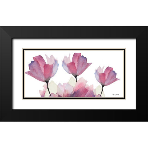 Whisper Tops Panel Black Modern Wood Framed Art Print with Double Matting by Loreth, Lanie