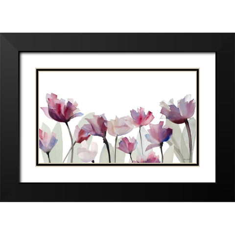 Whisper Panel Black Modern Wood Framed Art Print with Double Matting by Loreth, Lanie