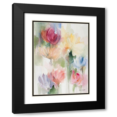 Gardening in the Rain Black Modern Wood Framed Art Print with Double Matting by Loreth, Lanie