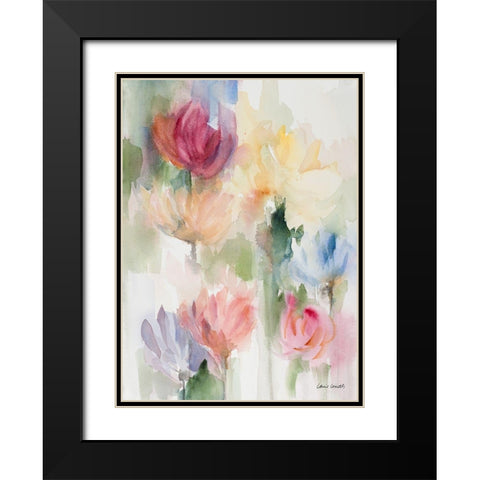 Gardening in the Rain Black Modern Wood Framed Art Print with Double Matting by Loreth, Lanie