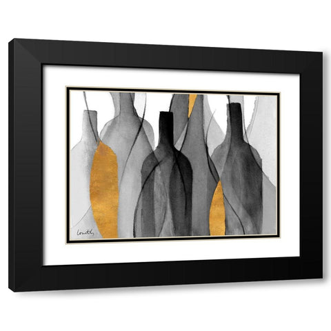 Midnight Crowd II Black Modern Wood Framed Art Print with Double Matting by Loreth, Lanie