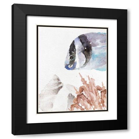 Tonal Coastal II Black Modern Wood Framed Art Print with Double Matting by Loreth, Lanie
