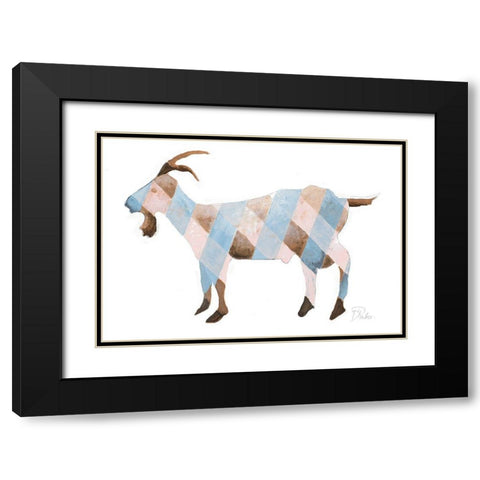 The Plaid Goat Black Modern Wood Framed Art Print with Double Matting by Pinto, Patricia