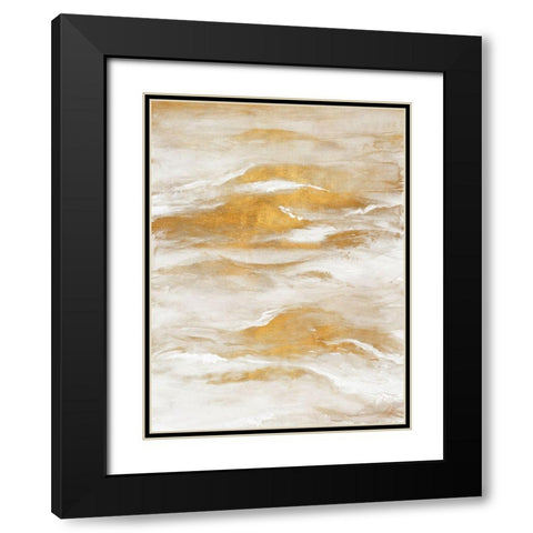 Golden Sea I Black Modern Wood Framed Art Print with Double Matting by Loreth, Lanie