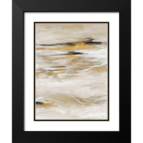 Gold Touch I Black Modern Wood Framed Art Print with Double Matting by Loreth, Lanie