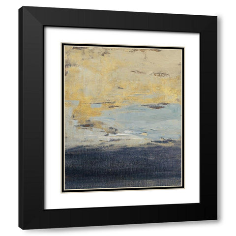 Everlasting Sea Gold I Black Modern Wood Framed Art Print with Double Matting by Loreth, Lanie
