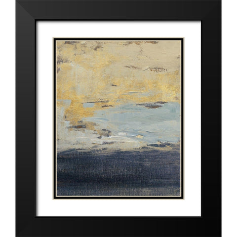 Everlasting Sea Gold I Black Modern Wood Framed Art Print with Double Matting by Loreth, Lanie