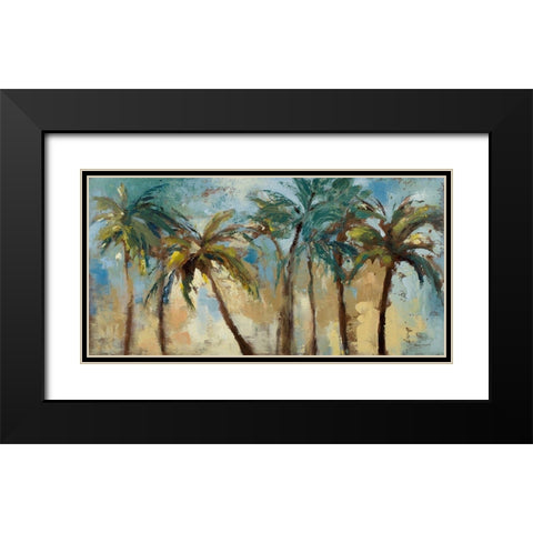 Island Morning Palms Black Modern Wood Framed Art Print with Double Matting by Loreth, Lanie