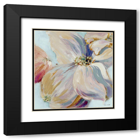 Floral Song Pastel II Black Modern Wood Framed Art Print with Double Matting by Loreth, Lanie