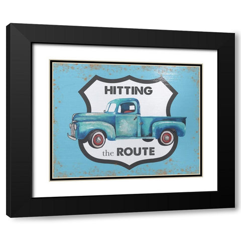 Hitting the Route Black Modern Wood Framed Art Print with Double Matting by Medley, Elizabeth