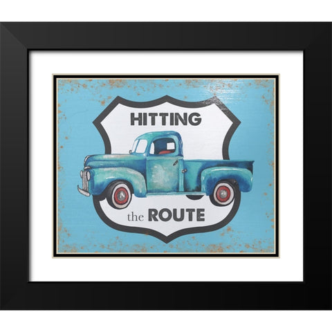 Hitting the Route Black Modern Wood Framed Art Print with Double Matting by Medley, Elizabeth