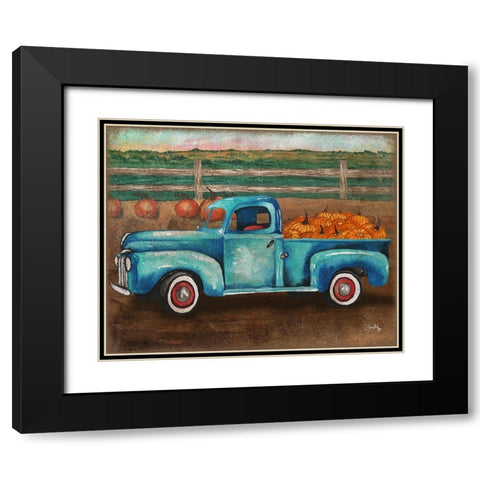 Truck Harvest I Black Modern Wood Framed Art Print with Double Matting by Medley, Elizabeth