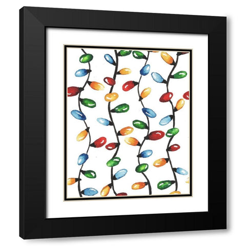 Holiday Lights Black Modern Wood Framed Art Print with Double Matting by Medley, Elizabeth