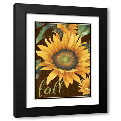 Sunflowers in the Fall Black Modern Wood Framed Art Print with Double Matting by Medley, Elizabeth