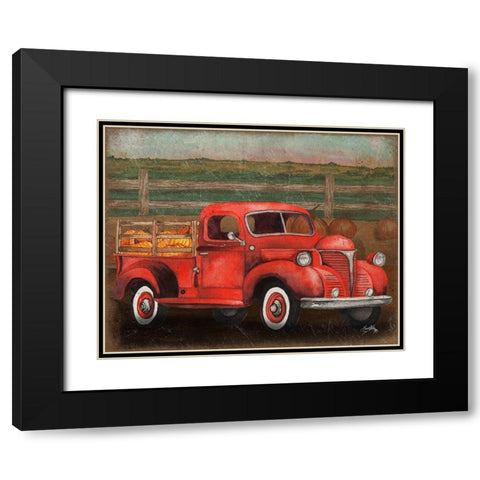 Truck Harvest III Black Modern Wood Framed Art Print with Double Matting by Medley, Elizabeth