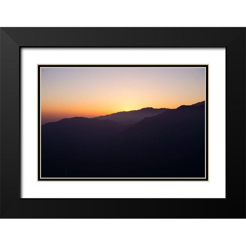 Dusk Black Modern Wood Framed Art Print with Double Matting by Stewart, Wil