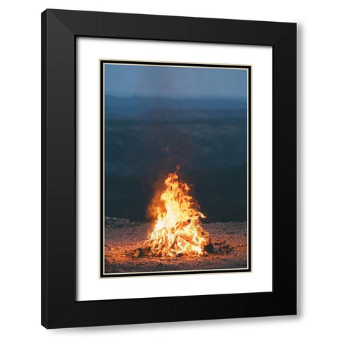 Bonfire Nights Black Modern Wood Framed Art Print with Double Matting by Stewart, Wil