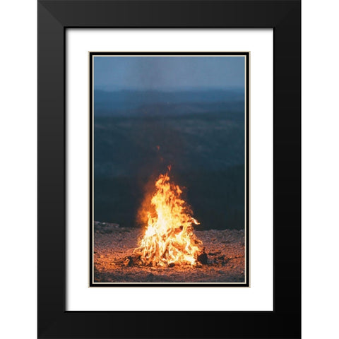 Bonfire Nights Black Modern Wood Framed Art Print with Double Matting by Stewart, Wil