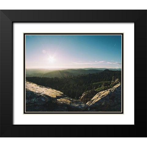 Sunrise Views Black Modern Wood Framed Art Print with Double Matting by Stewart, Wil