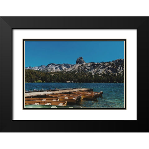 Lake Scenery Black Modern Wood Framed Art Print with Double Matting by Stewart, Wil