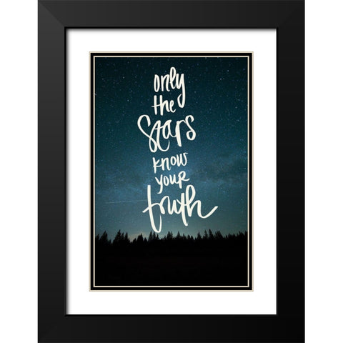 Only The Stars Black Modern Wood Framed Art Print with Double Matting by Stewart, Wil