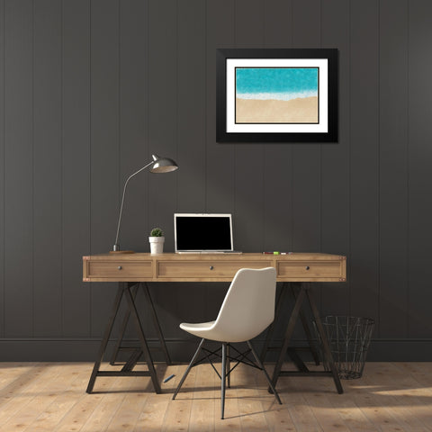 Beachline Black Modern Wood Framed Art Print with Double Matting by Stewart, Wil
