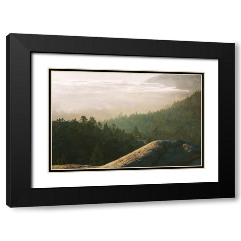 Peak of Dawn Black Modern Wood Framed Art Print with Double Matting by Stewart, Wil