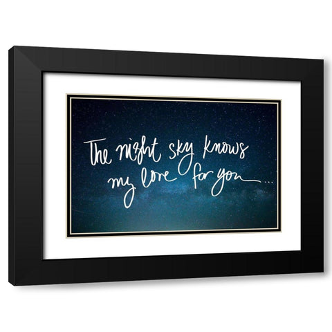 The Night Sky Black Modern Wood Framed Art Print with Double Matting by Stewart, Wil