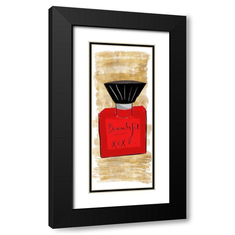 Beautiful Perfume Panel Black Modern Wood Framed Art Print with Double Matting by SD Graphics Studio