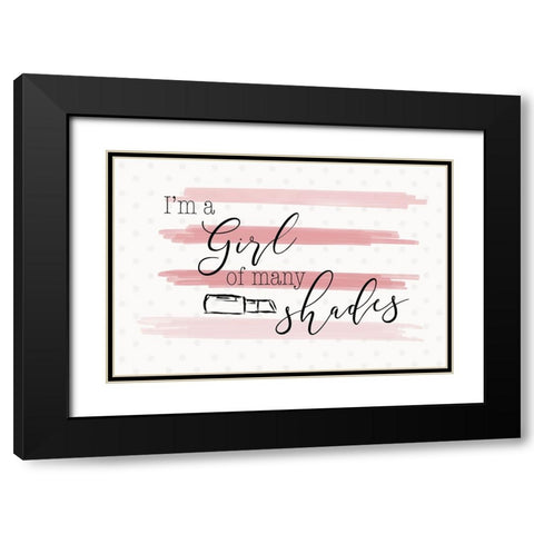 Many Shades Black Modern Wood Framed Art Print with Double Matting by SD Graphics Studio