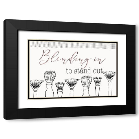 Blending In To Stand Out Black Modern Wood Framed Art Print with Double Matting by SD Graphics Studio