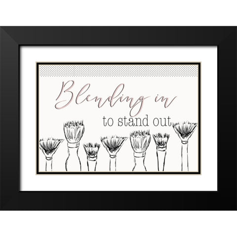 Blending In To Stand Out Black Modern Wood Framed Art Print with Double Matting by SD Graphics Studio