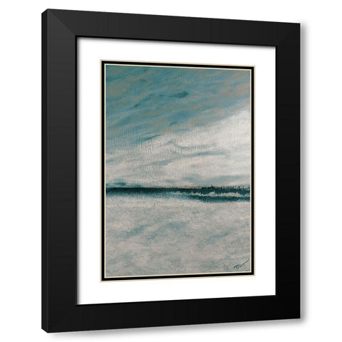 Winters Edge II Black Modern Wood Framed Art Print with Double Matting by Hakimipour, Tiffany