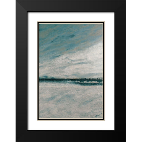 Winters Edge II Black Modern Wood Framed Art Print with Double Matting by Hakimipour, Tiffany