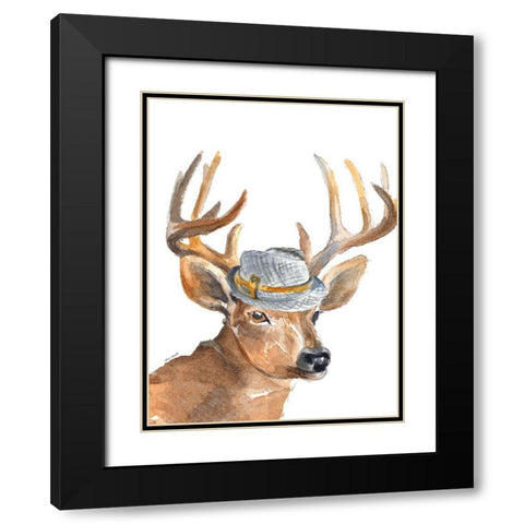 Gentleman Buck Black Modern Wood Framed Art Print with Double Matting by Loreth, Lanie