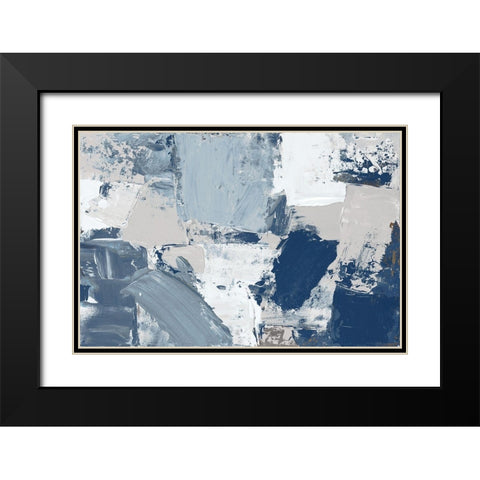 Blue Combo Black Modern Wood Framed Art Print with Double Matting by Loreth, Lanie