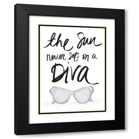 Sun Never Sets Black Modern Wood Framed Art Print with Double Matting by Ritter, Gina