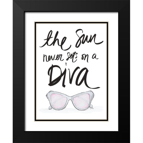 Sun Never Sets Black Modern Wood Framed Art Print with Double Matting by Ritter, Gina
