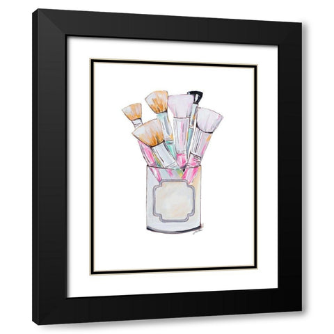 The Brush Bunch Black Modern Wood Framed Art Print with Double Matting by Ritter, Gina