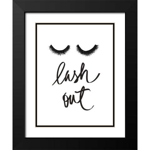 Lash Out Black Modern Wood Framed Art Print with Double Matting by Ritter, Gina