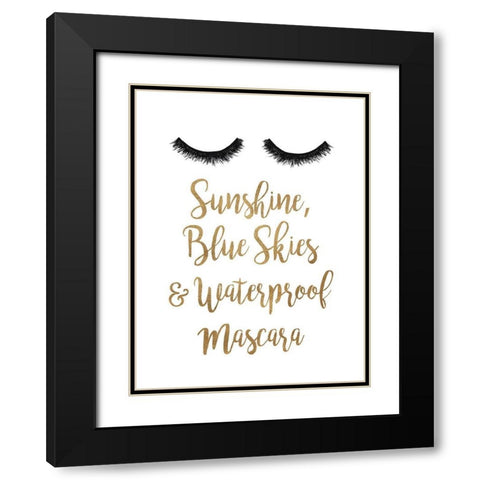 Waterproof Mascara Black Modern Wood Framed Art Print with Double Matting by Ritter, Gina