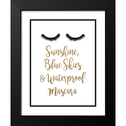 Waterproof Mascara Black Modern Wood Framed Art Print with Double Matting by Ritter, Gina