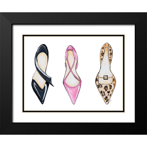 If The Shoe Fits II Black Modern Wood Framed Art Print with Double Matting by Ritter, Gina