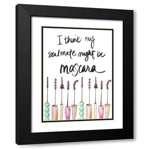 Mascara Soulmate Black Modern Wood Framed Art Print with Double Matting by Ritter, Gina