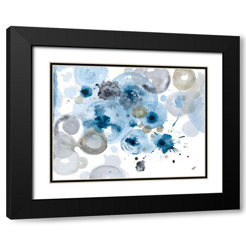 Aguazul Black Modern Wood Framed Art Print with Double Matting by Pinto, Patricia