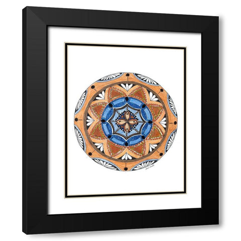 Rustic Mandala Black Modern Wood Framed Art Print with Double Matting by Loreth, Lanie