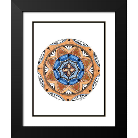 Rustic Mandala Black Modern Wood Framed Art Print with Double Matting by Loreth, Lanie