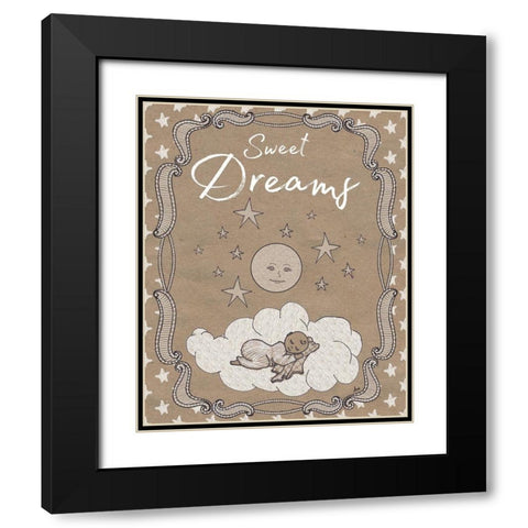 Sweet Lullaby II Black Modern Wood Framed Art Print with Double Matting by Metz, Andi