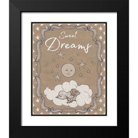 Sweet Lullaby II Black Modern Wood Framed Art Print with Double Matting by Metz, Andi
